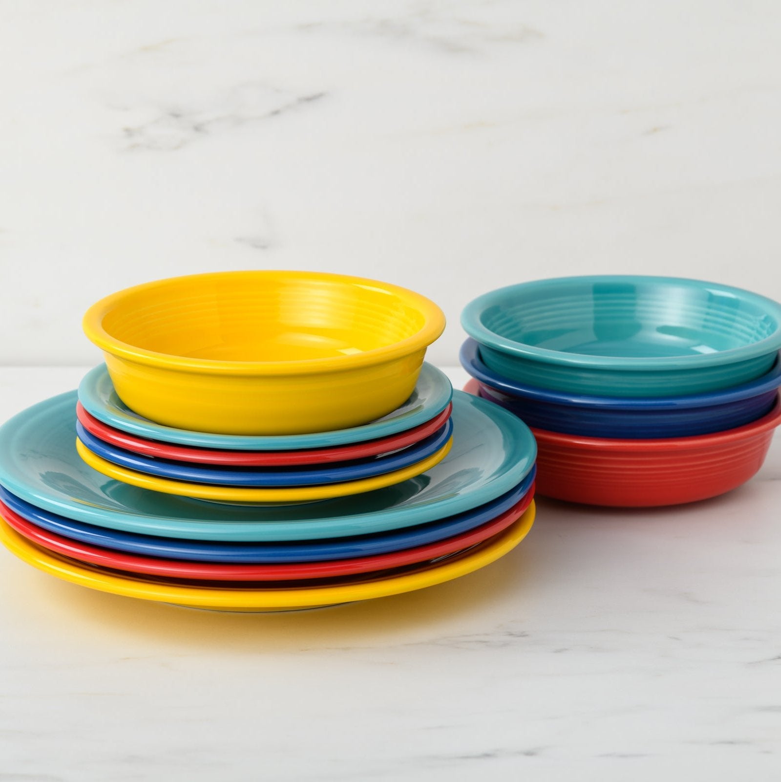 Fiesta Mixed Vibrant Classic Rim 12-Piece Dinnerware Set, Service for 4 - Image 2