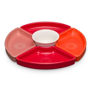 Fiesta Retired Sunset Horizon 5-Piece Mixed Colors Entertaining Set 8 1/5 Inch