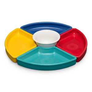 Fiesta Vibrant 5-Piece Mixed Colors Entertaining Set 8 1/5 Inch