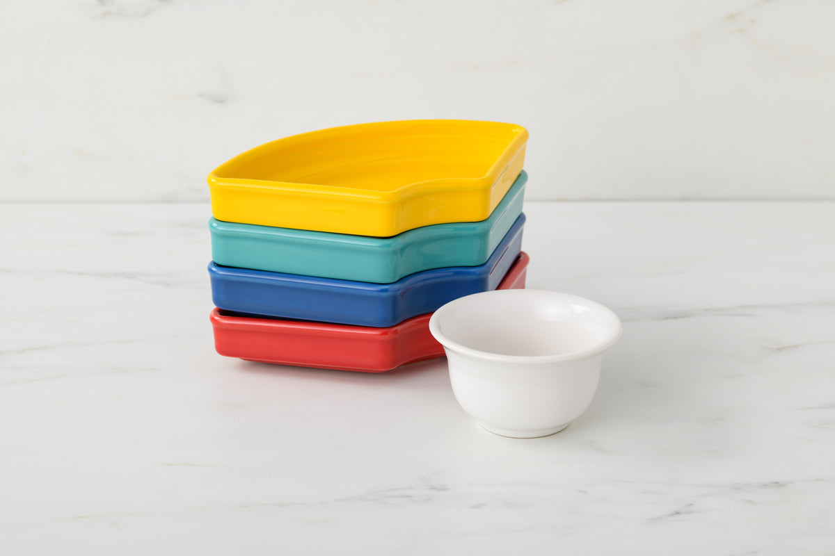 Fiesta Vibrant 5-Piece Mixed Colors Entertaining Set 8 1/5 Inch - Image 3