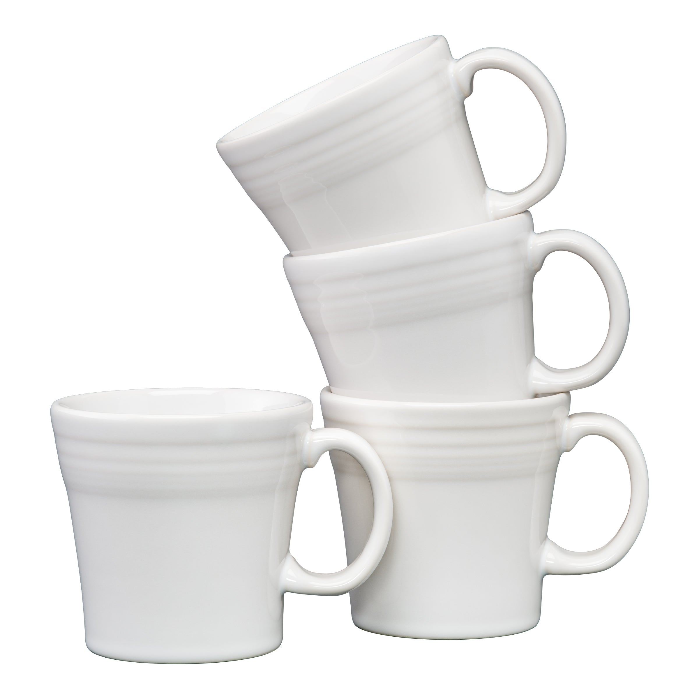 Fiesta White 15 OZ Set of 4 Tapered Mugs