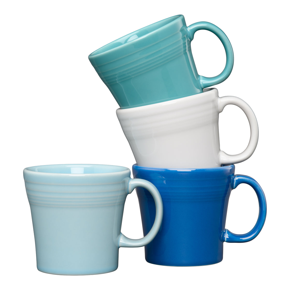 Fiesta Mixed Coastal Blues 15 OZ Set of 4 Mixed Tapered Mug Set