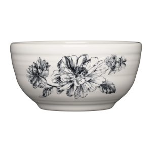 Fiesta Botanical Floral Black Bistro Coupe 5 1/2 Inch Cereal Bowl 22 OZ