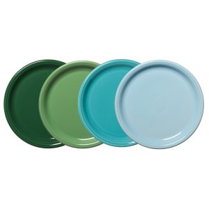 Fiesta Mixed Aegean Bistro Coupe 10 1/2 Inch Dinner Plate, Set of 4