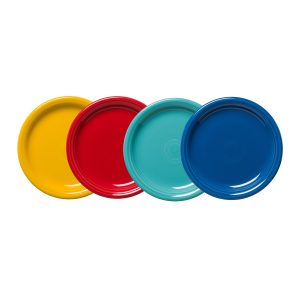 Fiesta Mixed Vibrant Bistro Coupe 7 1/4 Inch Salad Plate, Set of 4
