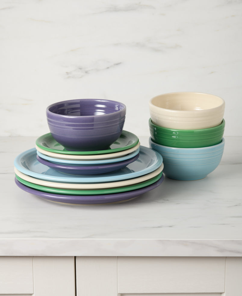 Fiesta Lavender Bloom Mixed Color Bistro Coupe 12-Piece Dinnerware Set, Service for 4 - Image 2