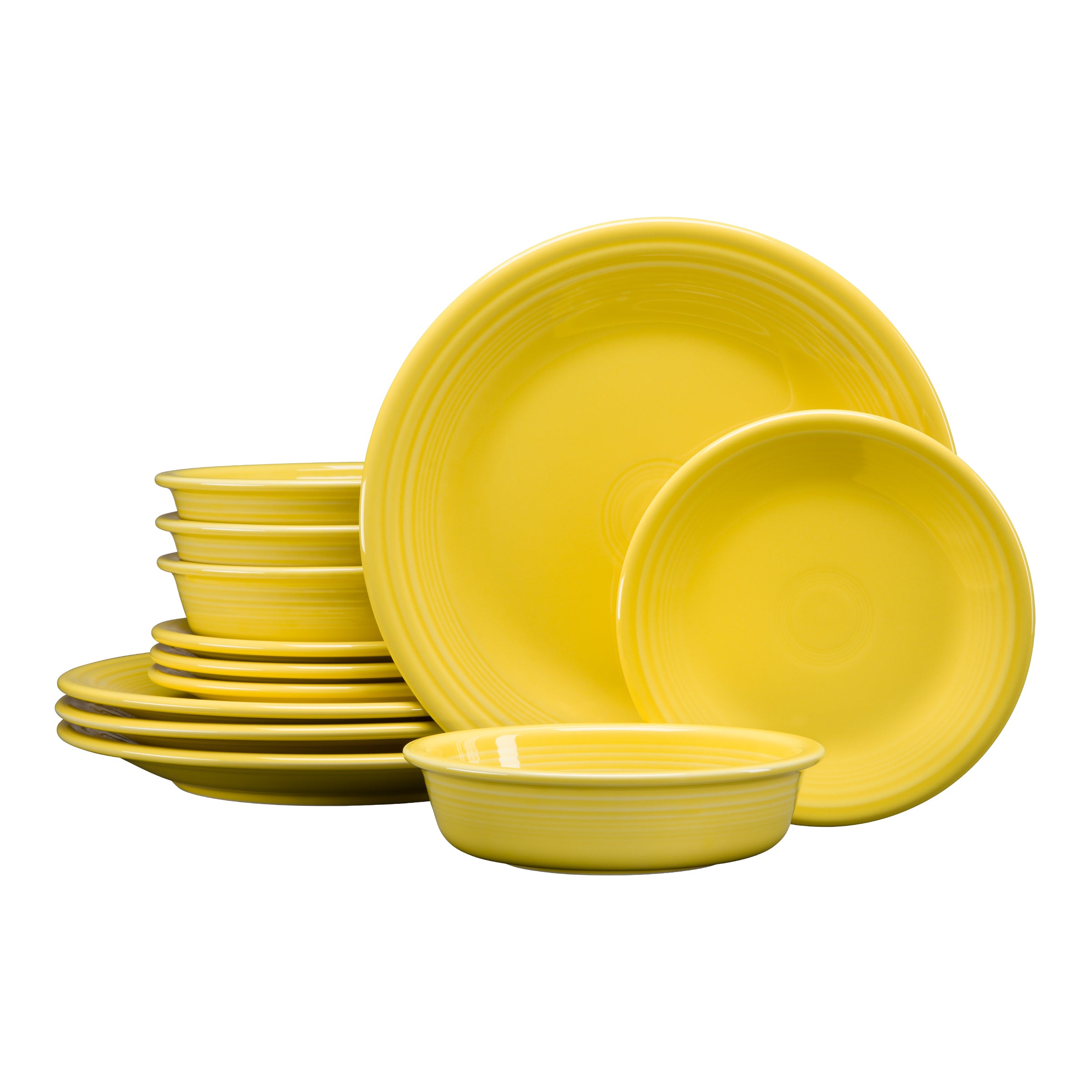 Fiesta Retired Classic Rim 12-Piece Dinnerware Set, Service for 4