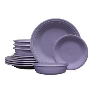 Fiesta Lavender Classic Rim 12-Piece Dinnerware Set, Service for 4