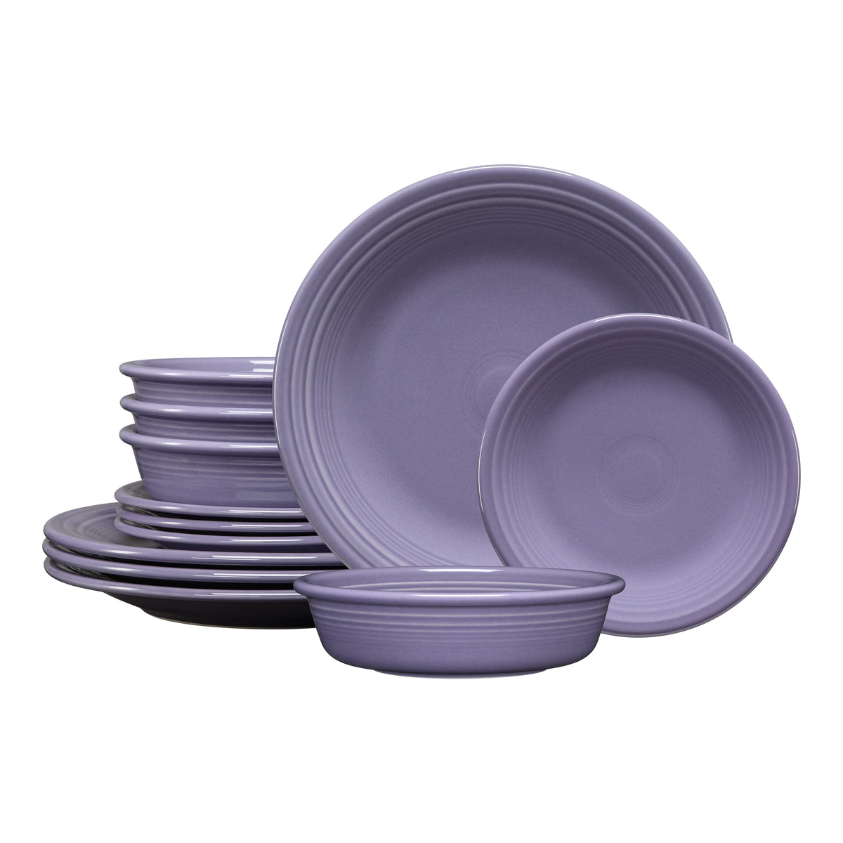 Fiesta Lavender Classic Rim 12-Piece Dinnerware Set, Service for 4