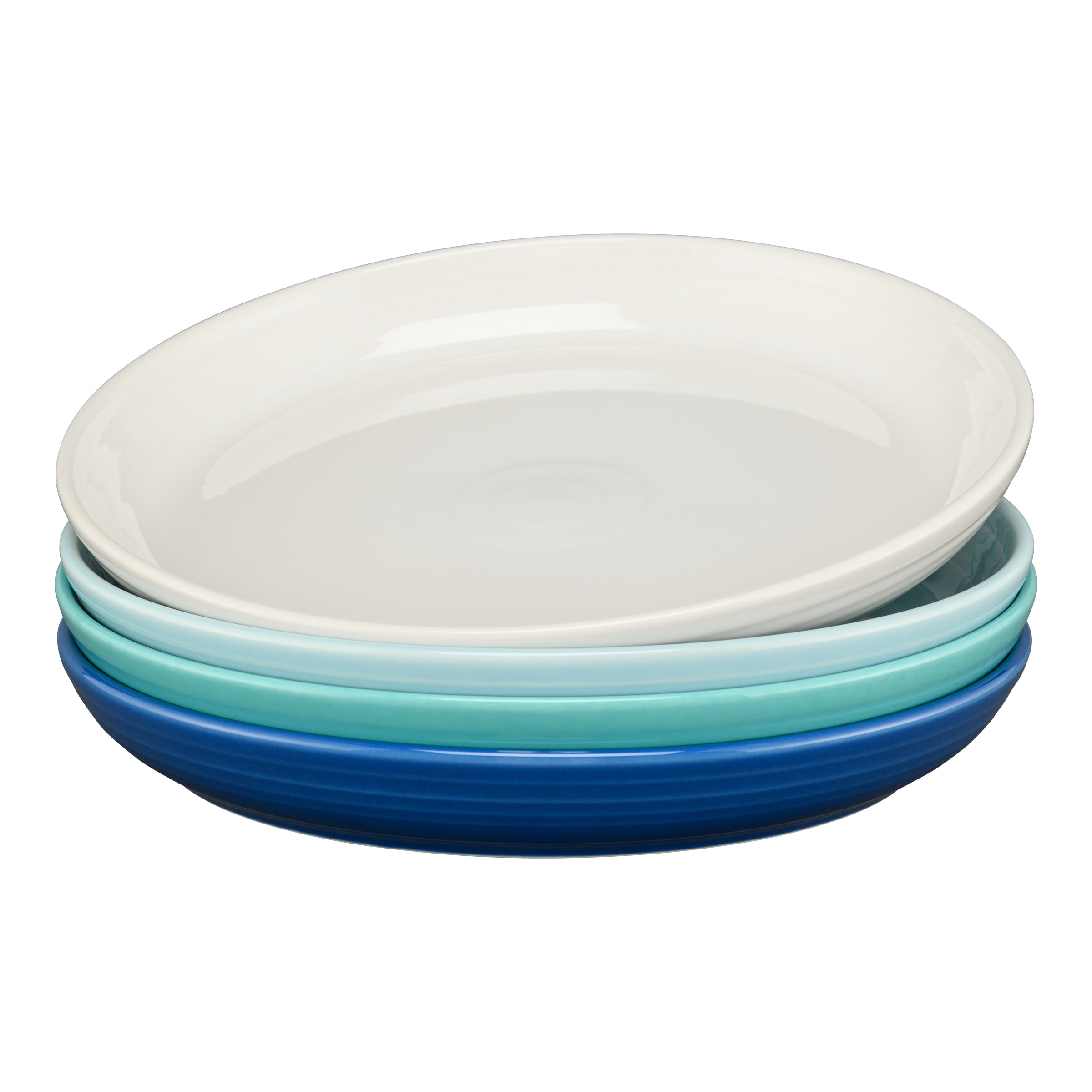 Fiesta Mixed Coastal Blues Coupe 10 3/8 Inch Dinner Bowl 40 OZ, Set of 4