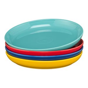 Fiesta Mixed Vibrant Coupe 10 3/8 Inch Dinner Bowl 40 OZ, Set of 4