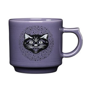 Fiesta Black Cat Lavender 16 OZ Stackable Mug