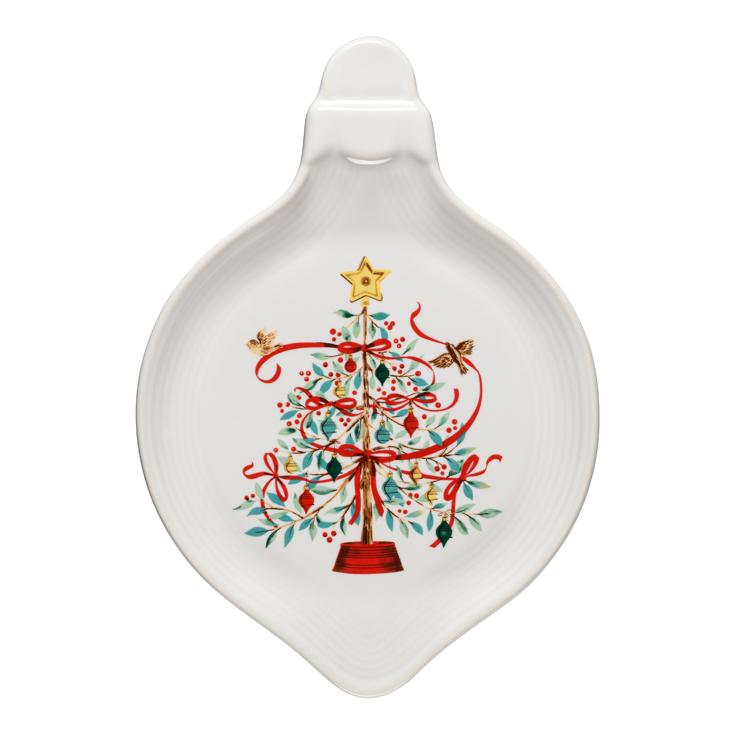 Fiesta Holly Berry Christmas Tree 8 3/4 Inch Ornament Shaped Plate