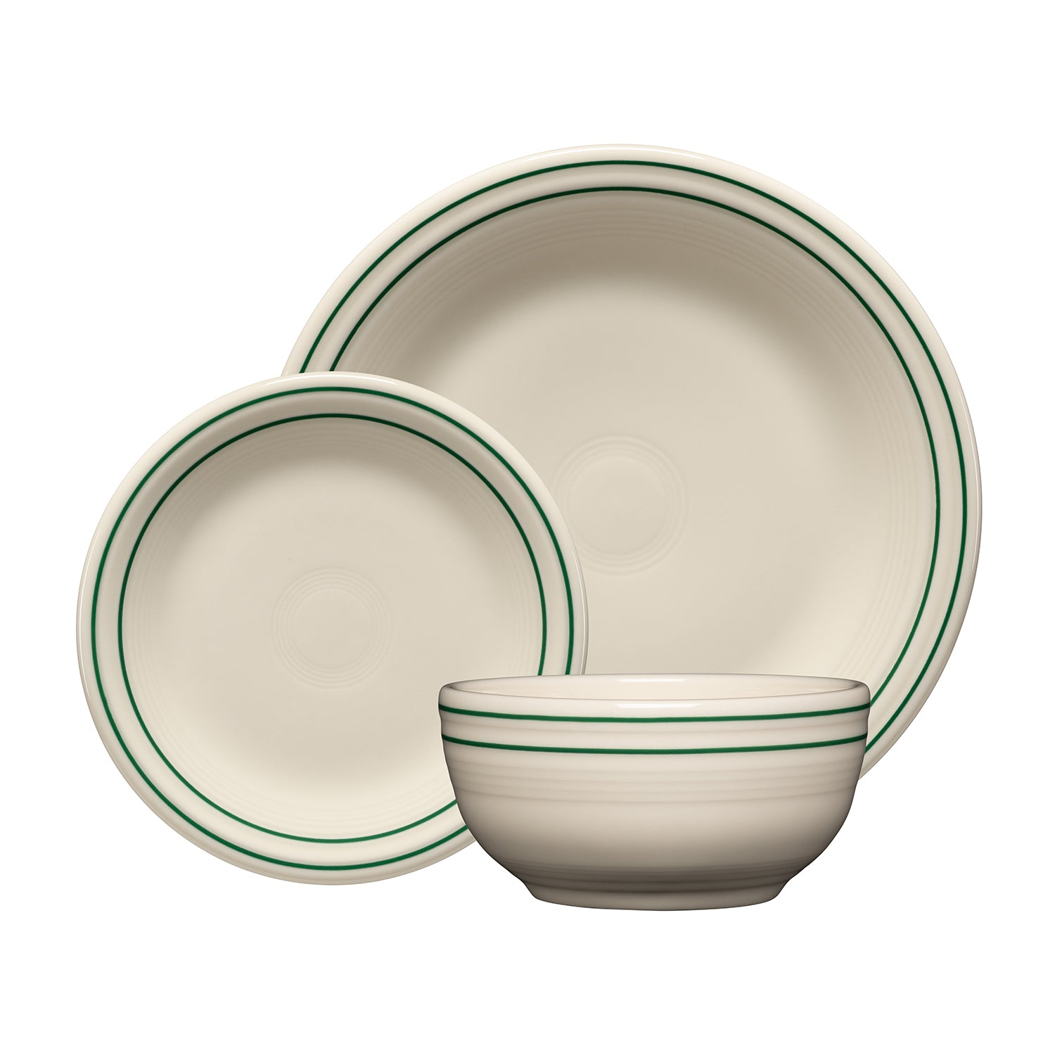 Fiesta Americana Jade Band Set of 4 Classic Rim 7 1/4-Inch Salad Plates - Image 2