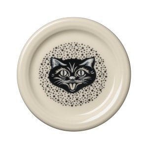 Fiesta Black Cat Linen 4 3/8 Inch Coaster and Mug Cover