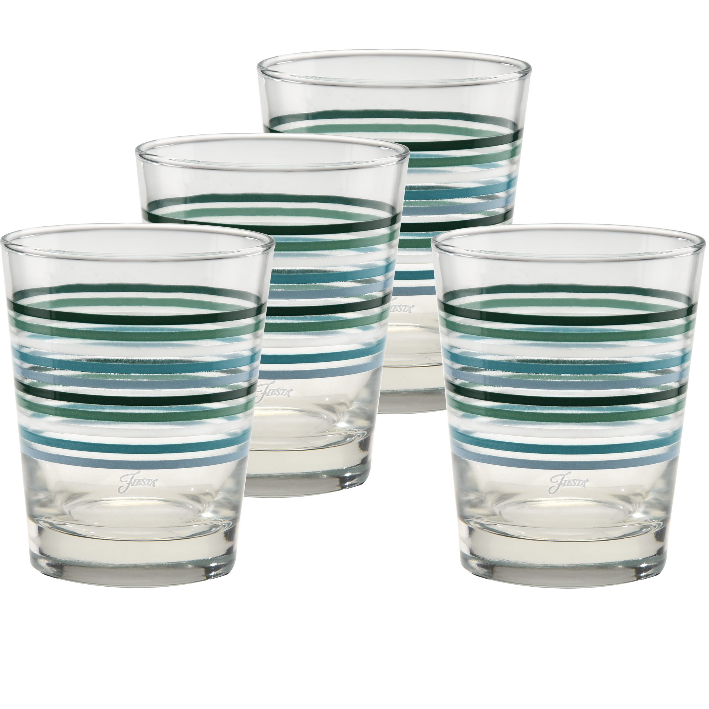 Fiesta Fiesta Aegean Thin Stripe 15 oz. Tapered Double Old Fashion - Set of 4
