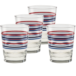 Fiesta Fiesta Americana Thin Stripe 15 oz. Tapered Double Old Fashion - Set of 4