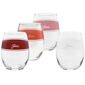 Fiesta Sunset Horizon 15 oz. Frame Stemless Wine Glass Mixed Color Set of 4