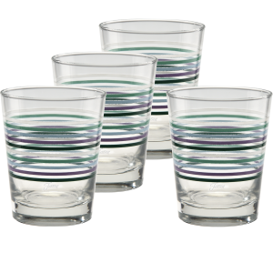 Fiesta Fiesta Lavender Bloom Thin Stripe 15 oz. Tapered Double Old Fashion - Set of 4