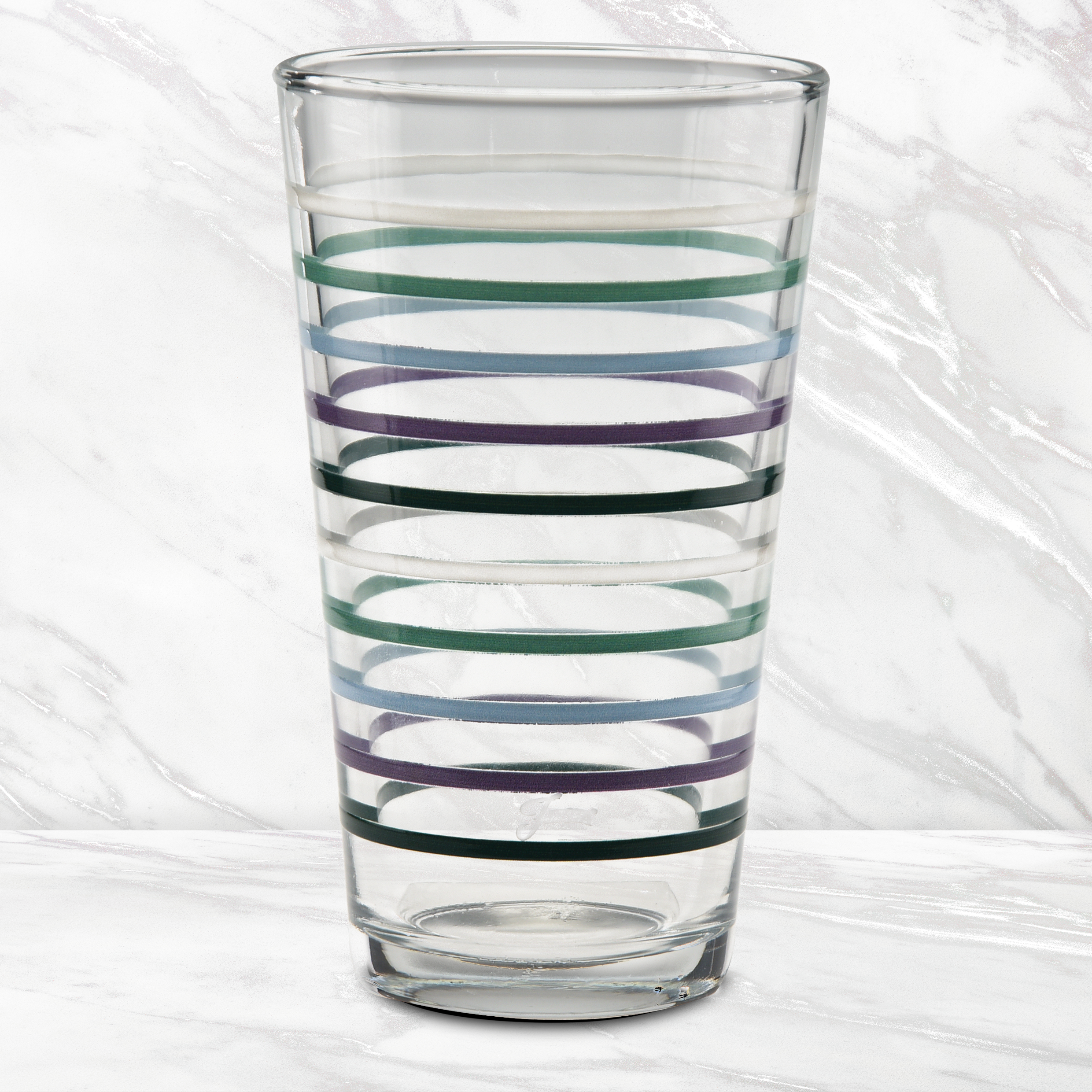 Fiesta 16 oz. Fiesta Lavender Bloom Thin Stripe Cooler Glass - Set of 4 - Image 3