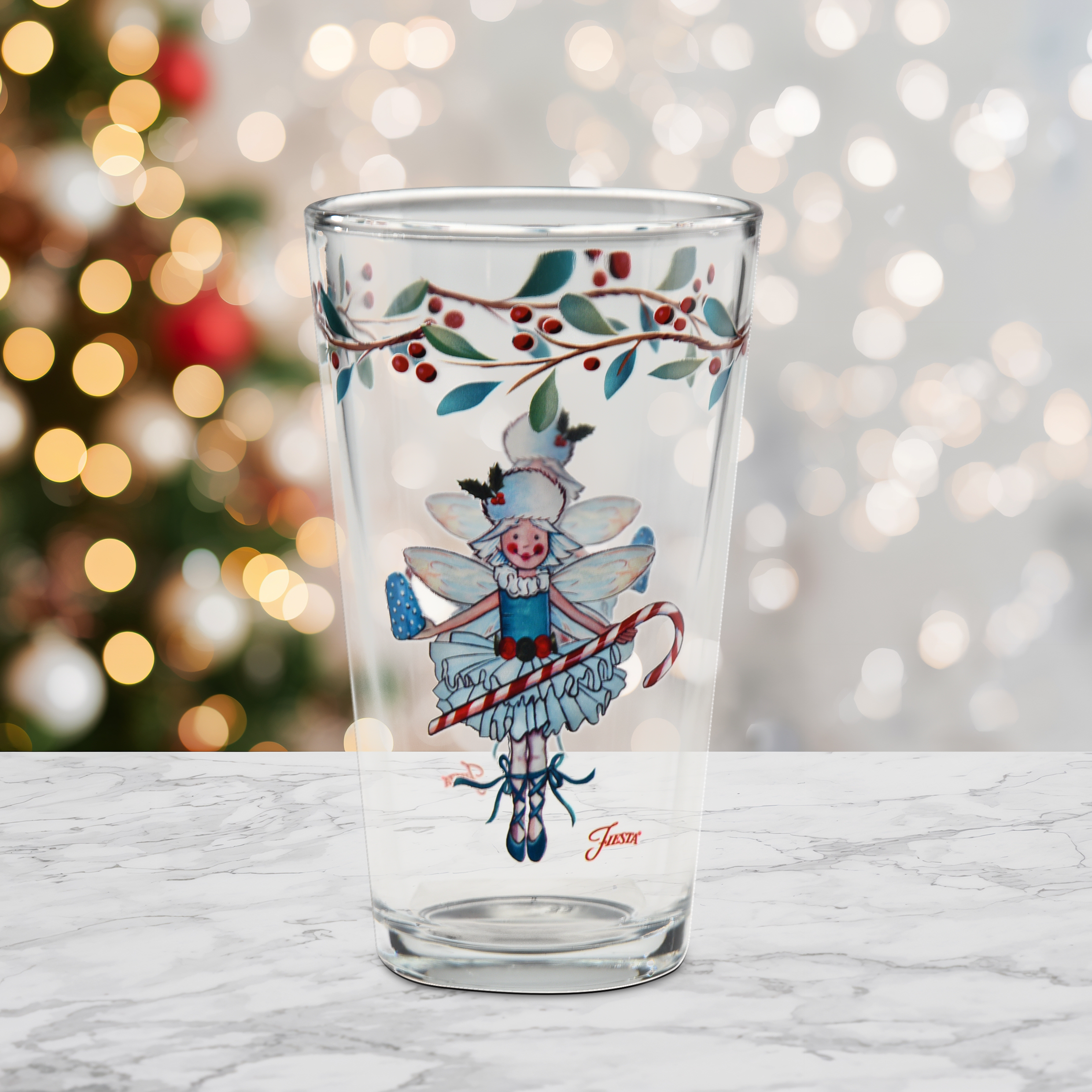 Fiesta Nutcracker Sugar Plum Fairy 16 oz. Cooler Glass - Set of 4 - Image 3