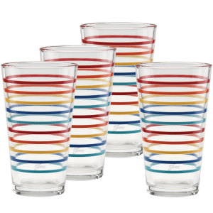 Fiesta 16 oz. Fiesta Vibrant Thin Stripe Cooler Glass - Set of 4
