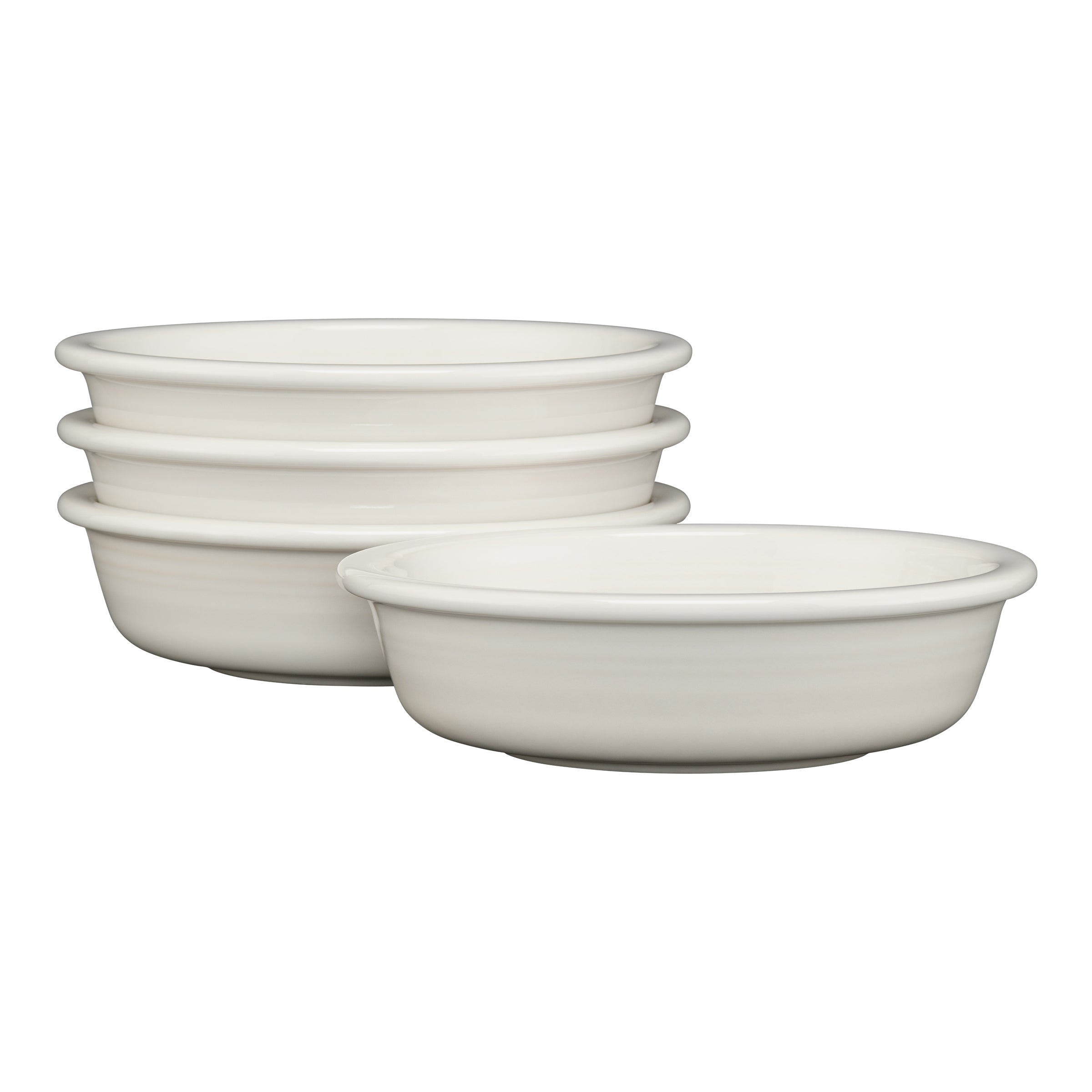 Fiesta White Classic Rim 6 7/8 Inch Cereal Bowl 19 OZ, Set of 4