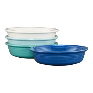 Fiesta Mixed Coastal Blues Classic Rim 6 7/8 Inch Cereal Bowl 19 oz, Set of 4