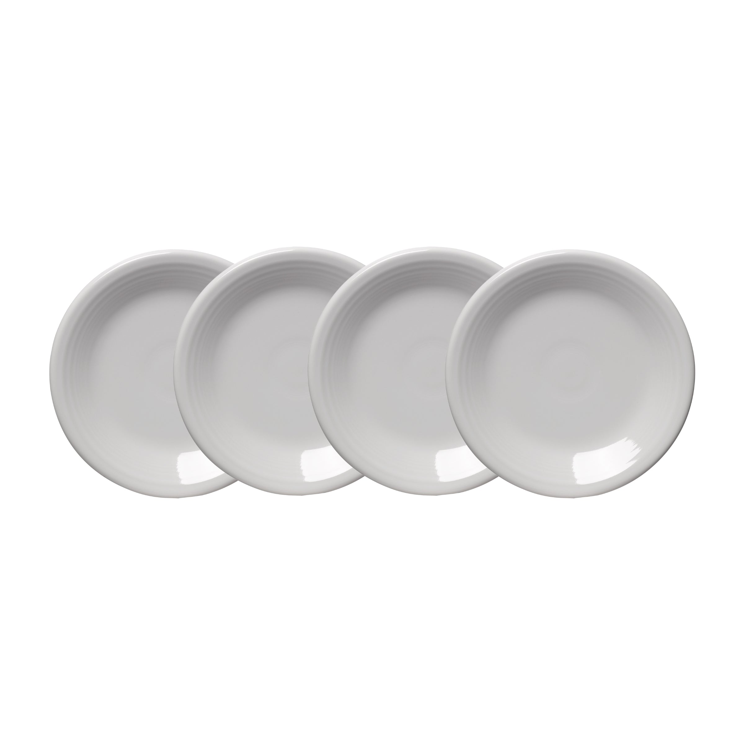 Fiesta White Classic Rim 7 1/4 Inch Salad Plate, Set of 4