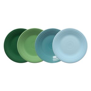 Fiesta Mixed Aegean Classic Rim 9 Inch Luncheon Plate, Set of 4
