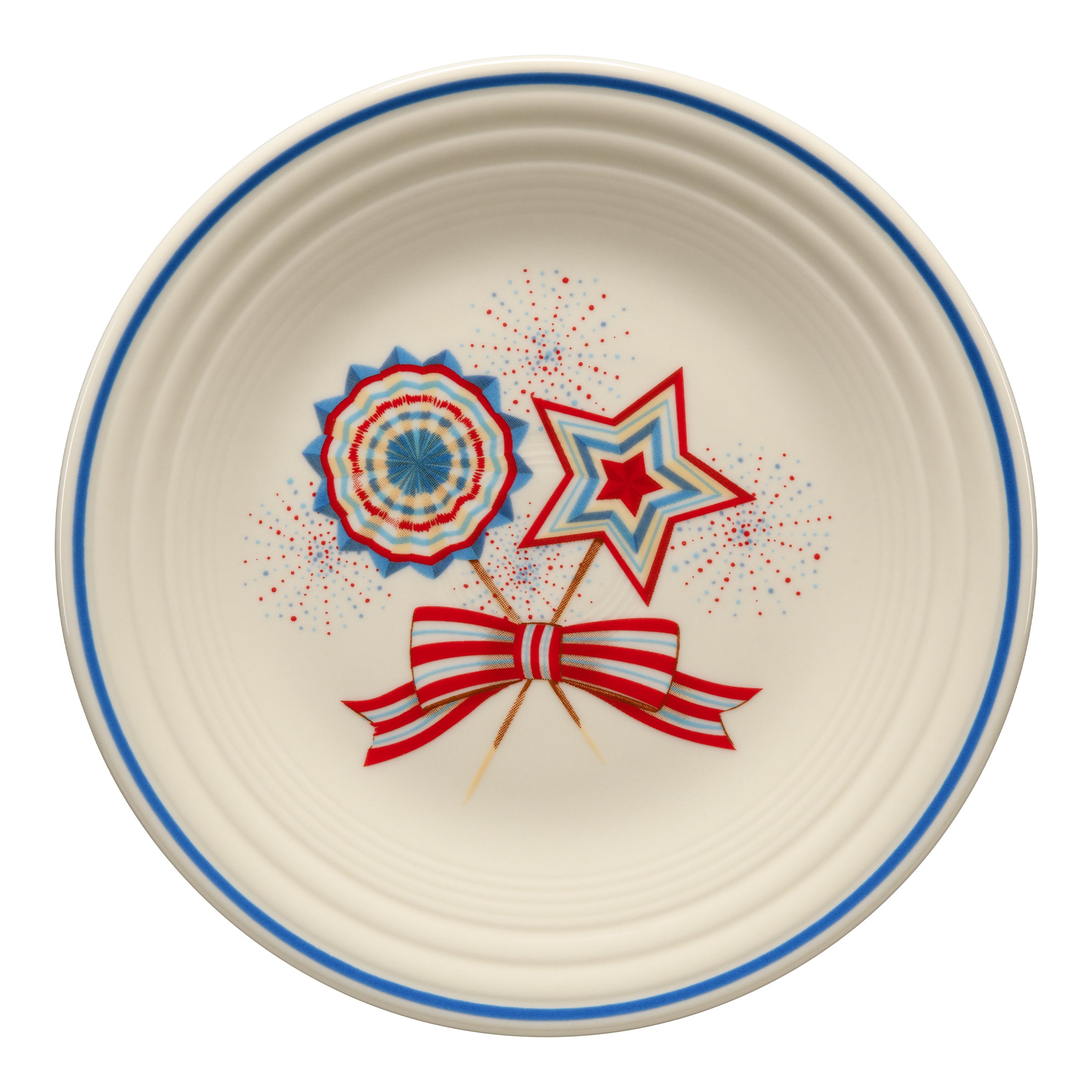 Fiesta Americana Fan, Star, & Bow Classic Rim 9 Inch Luncheon Plate