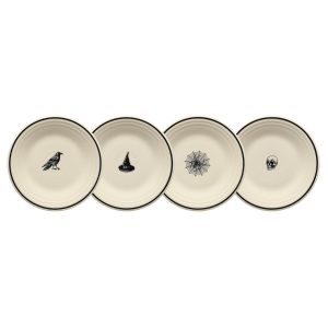 Fiesta Halloween Icons Set of 4 Classic Rim 9 Inch Luncheon Plate