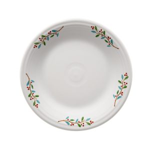 Fiesta Retired Holly Berry Christmas Classic Rim 10 1/2 Inch Dinner Plate