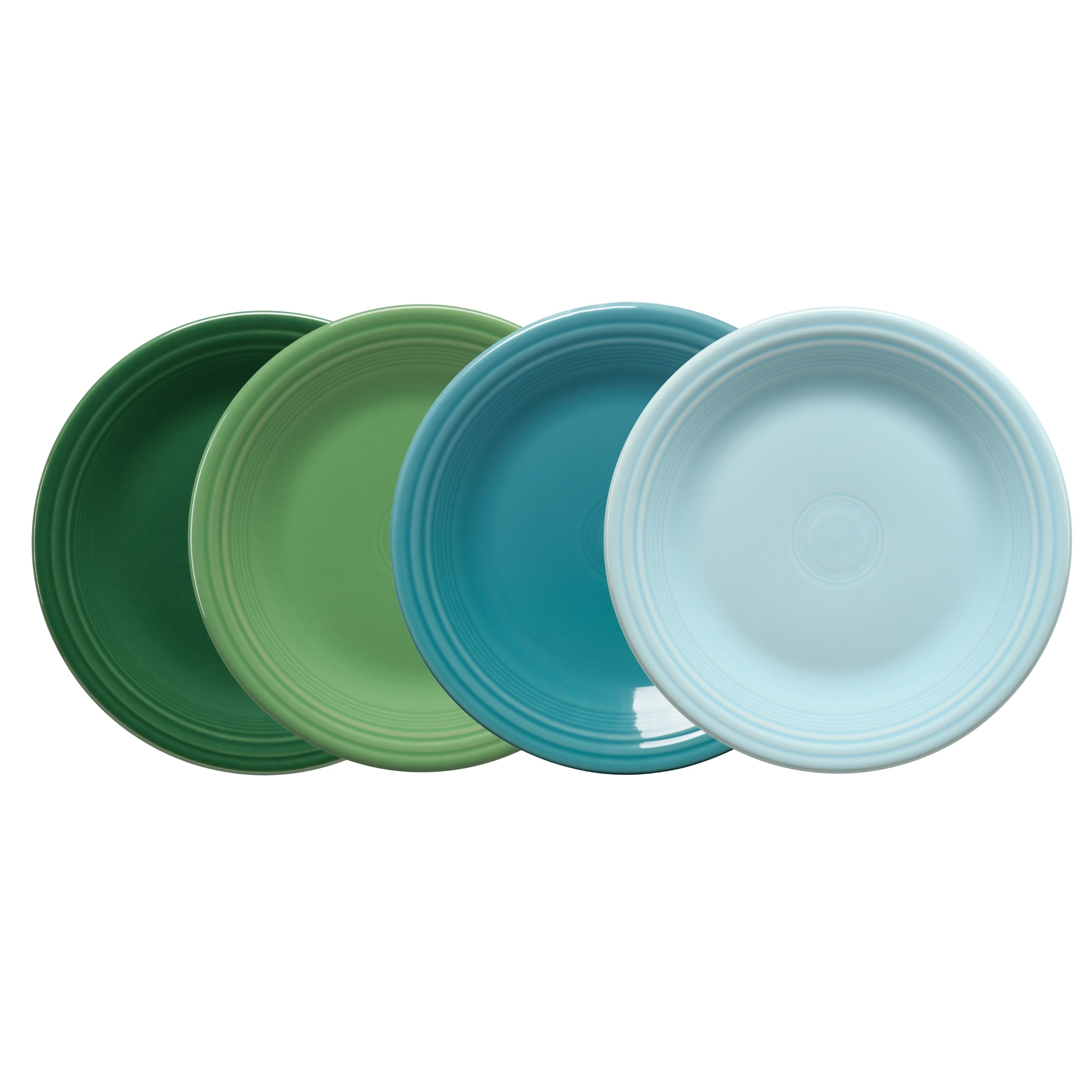 Fiesta Mixed Aegean Classic Rim 10 1/2 Inch Dinner Plate, Set of 4