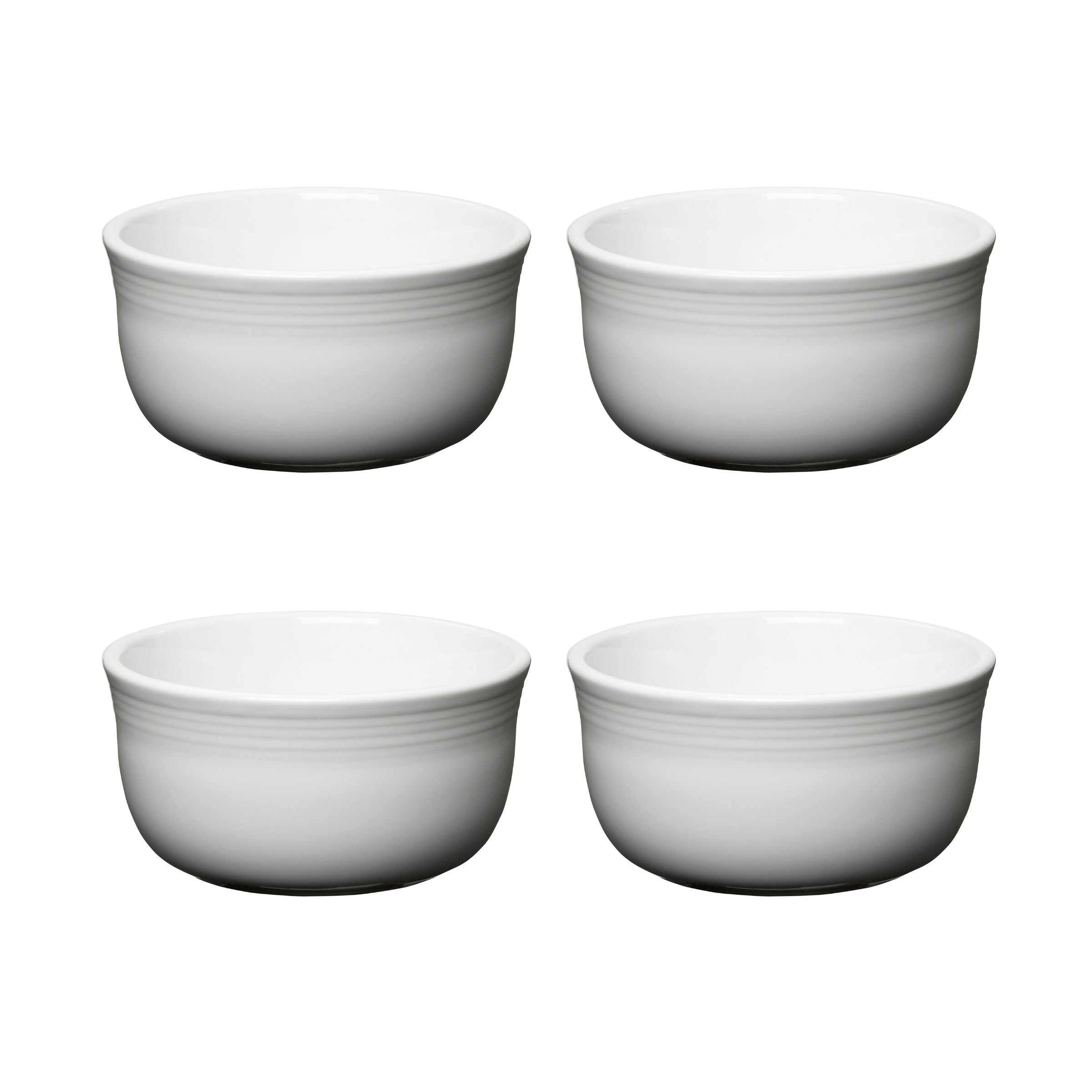 Fiesta White Set of 4 All-Purpose 6-Inch 28OZ Gusto Bowls