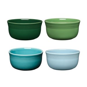 Fiesta Mixed Aegean All-Purpose 6-Inch 28OZ Gusto Bowls, Set of 4