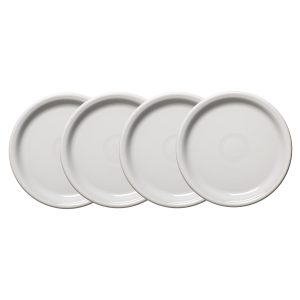 Fiesta White Bistro Coupe 9 Inch Luncheon Plate, Set of 4