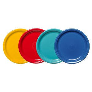 Fiesta Mixed Vibrant Bistro Coupe 9 Inch Luncheon Plate, Set of 4