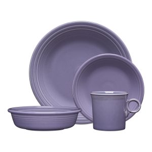 Fiesta Lavender Classic Rim 4-Piece Dinnerware Set, Service for 1