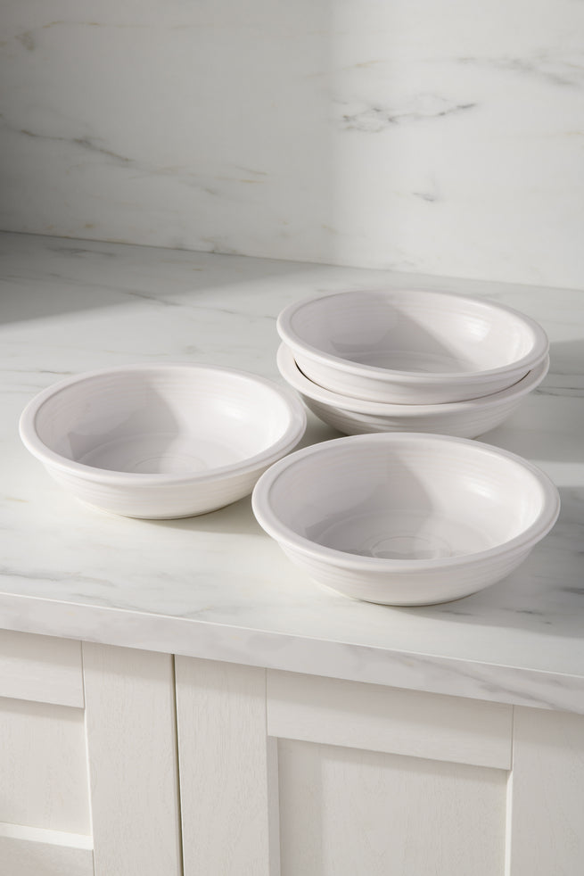 Fiesta White Set of 4 Classic Rim 8 3/8-Inch 34OZ Pasta Bowls - Image 2