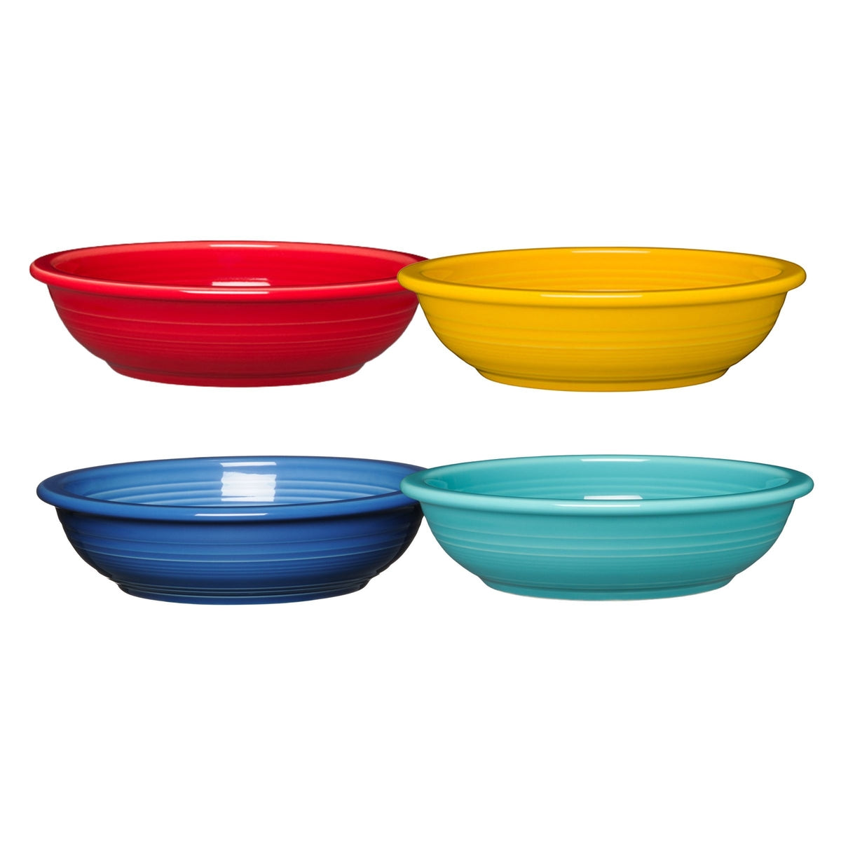 Fiesta Mixed Vibrant Classic Rim 8 3/8-Inch 34OZ Pasta Bowls, Set of 4