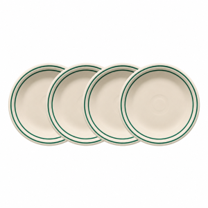 Fiesta Americana Jade Band Set of 4 Classic Rim 7 1/4-Inch Salad Plates