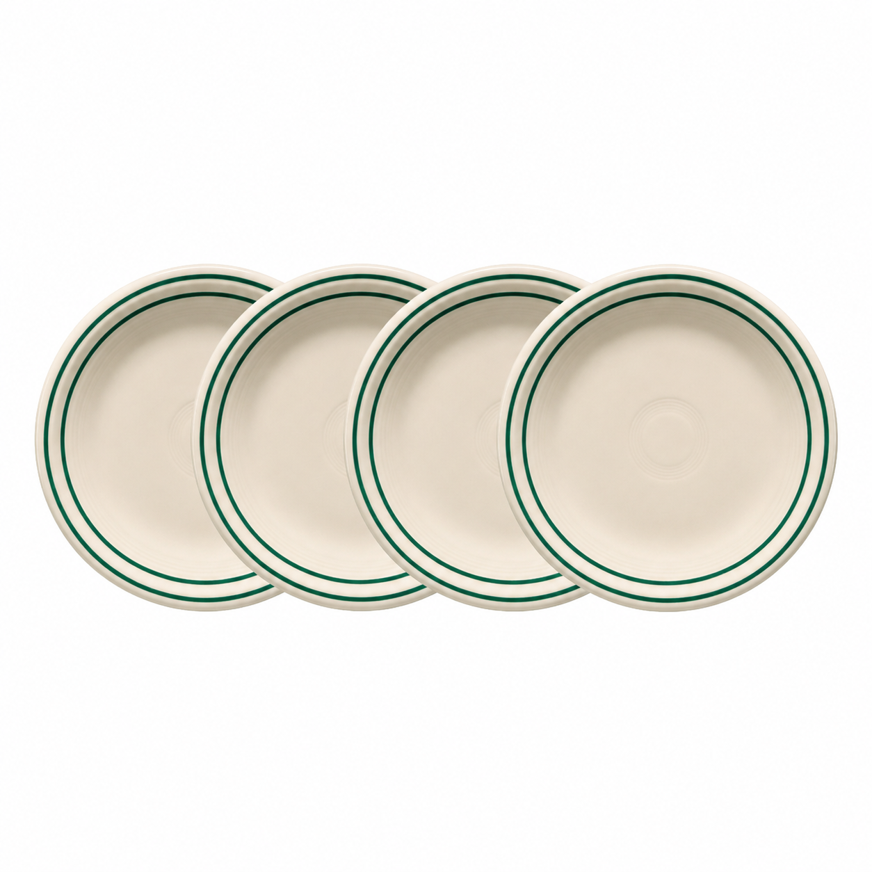 Fiesta Americana Jade Band Set of 4 Classic Rim 10 1/2-Inch Dinner Plates