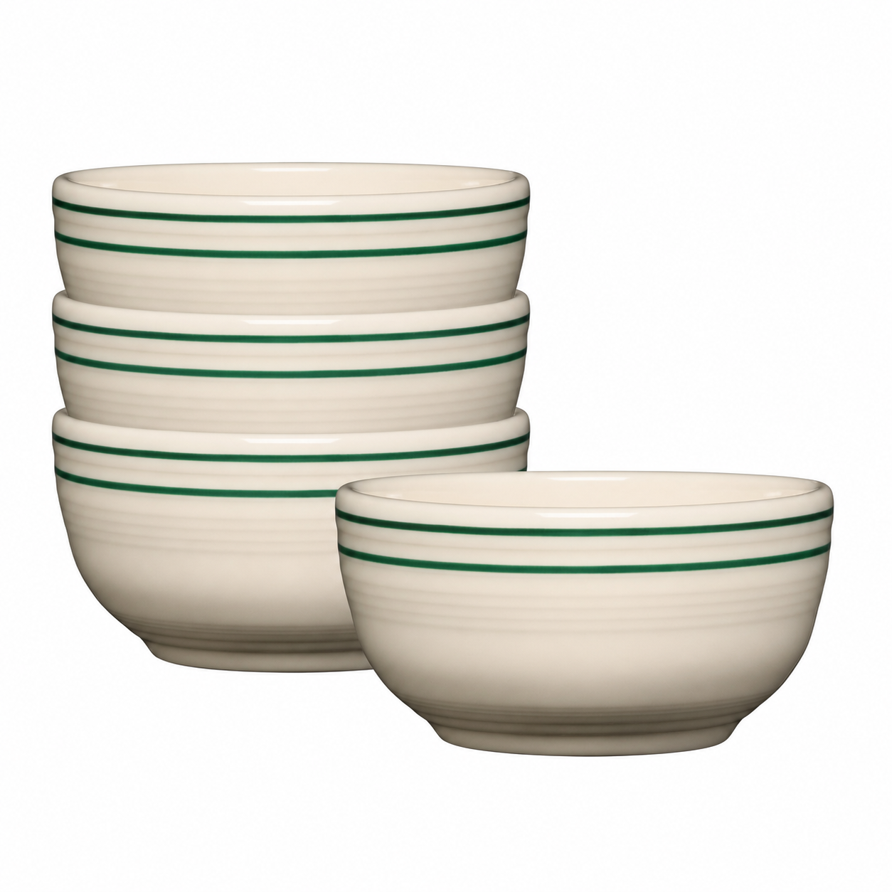 Fiesta Americana Jade Bands Set of 4 Bistro Coupe 5 1/2 Inch Cereal Bowl 22 oz