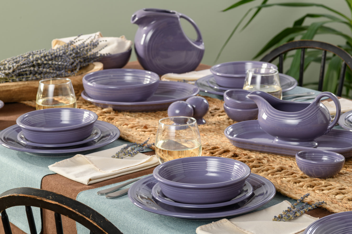 Fiesta Lavender Classic Rim 3-Piece Dinnerware Set, Service for 1 - Image 2