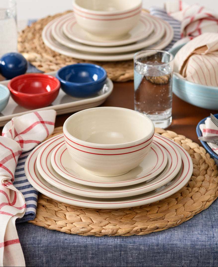 Fiesta Americana Scarlet Band Classic Bistro 3-Piece Dinnerware Set, Service For 1 - Image 5