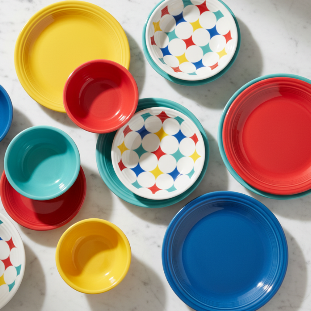 Fiesta Fiesta Vibrant Kaleido Circles Classic Rim 9 Inch Luncheon Plate - Image 2