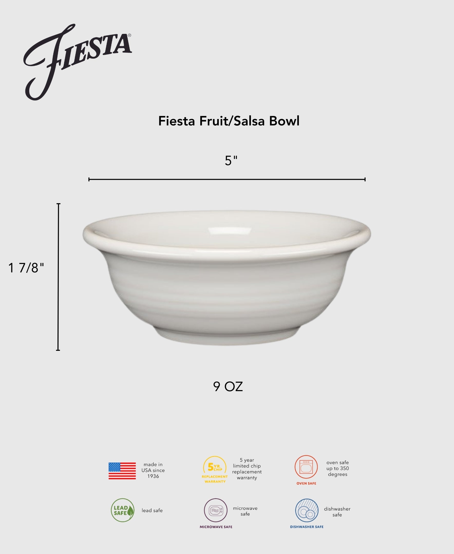 Fiesta Foundry 5 Inch Fruit/Salsa Bowl 9 OZ - Image 2