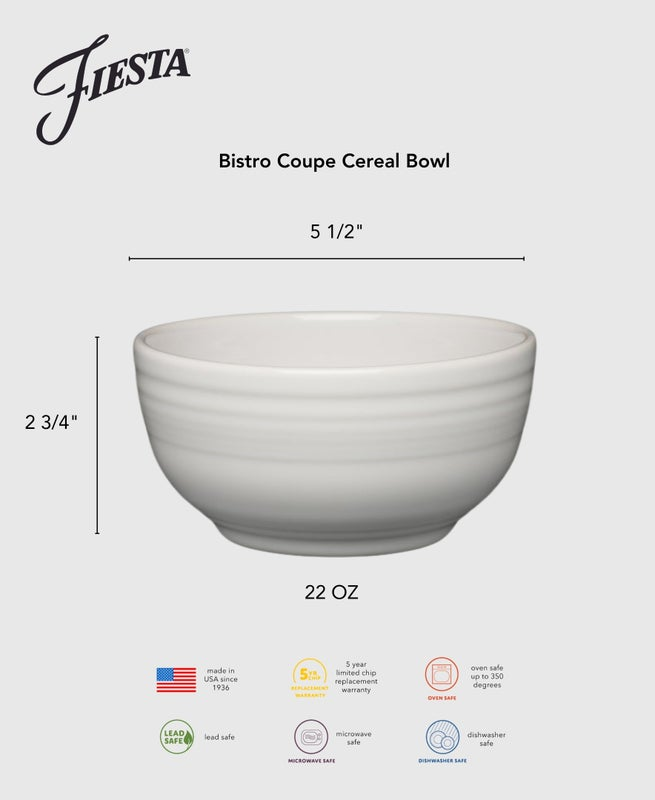 Fiesta Botanical Floral Sky Bistro Coupe 5 1/2 Inch Cereal Bowl 22 OZ - Image 3