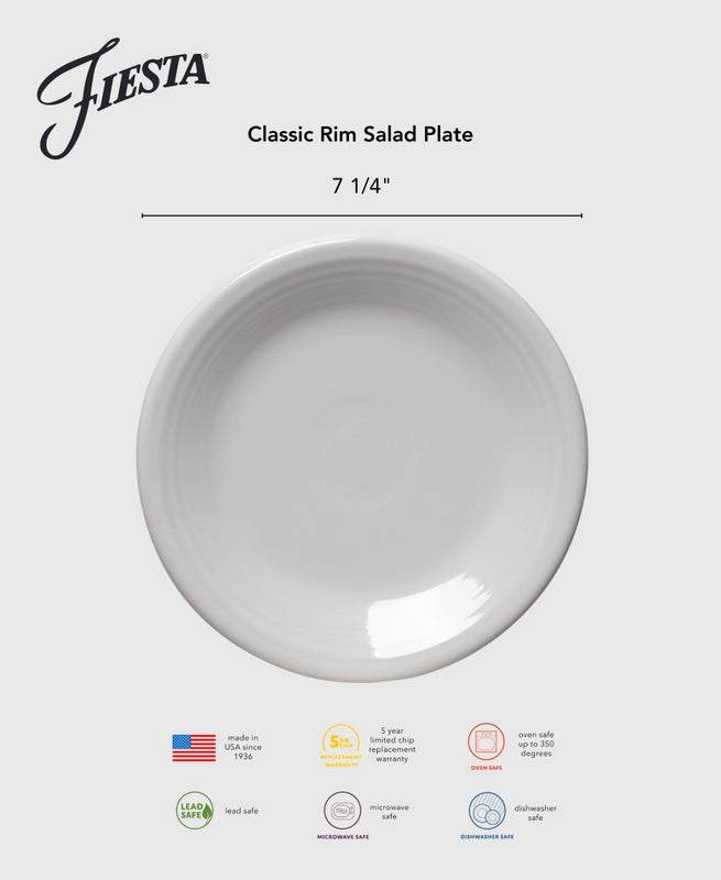 Fiesta Botanical Floral Sky Classic Rim 7 1/4 Inch Salad Plate - Image 3